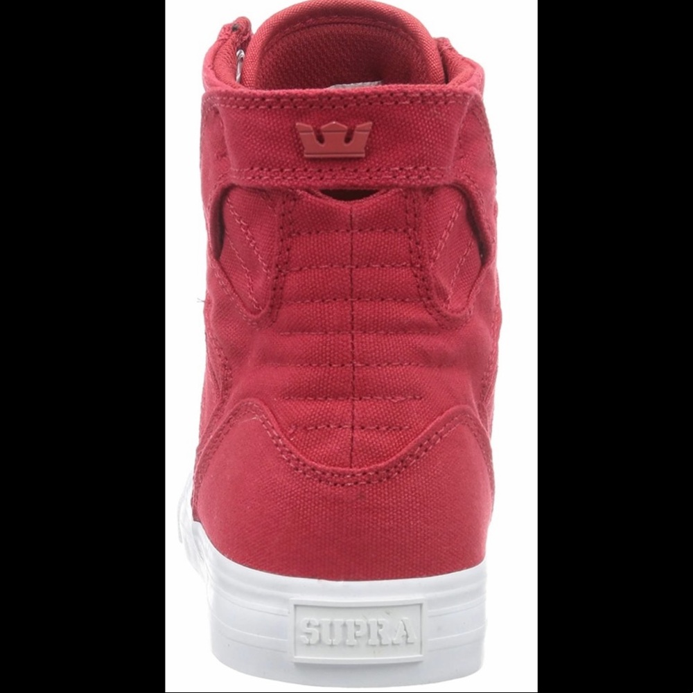 RELISTED. Supra Skytops Express Tuf womens red canvas pair high top sneakers 7 - Picture 7 of 10